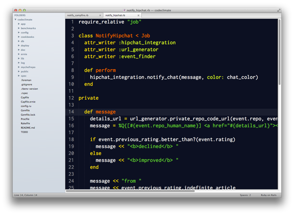 Sublime Text 2 for Ruby